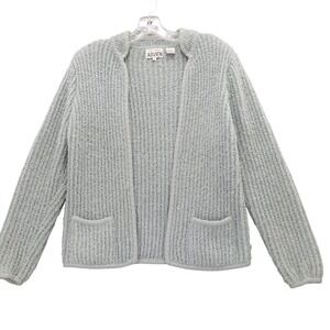 vtg ABVIEN Hand Loomed Boulce Open Front Cardigan‎ Sweater Sz S